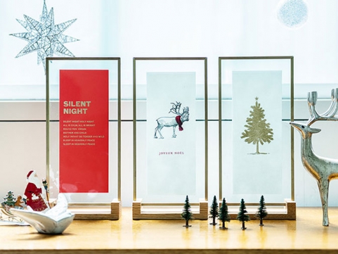 Letterpress Poster & Frame for Holiday Season